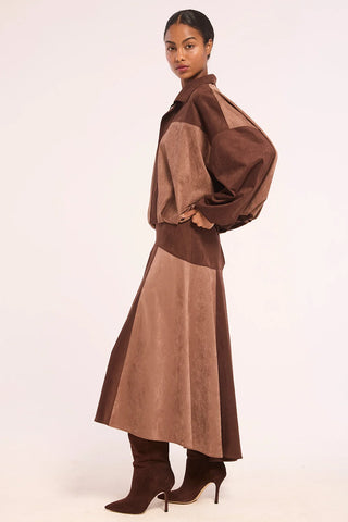 Misa Lenore Skirt, Faux Suede Mix