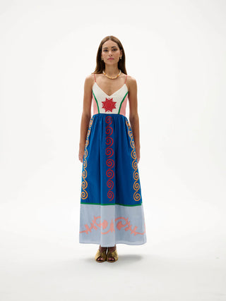 Carolina K Amelia Dress, Multi Applique