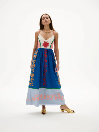 Carolina K Amelia Dress, Multi Applique