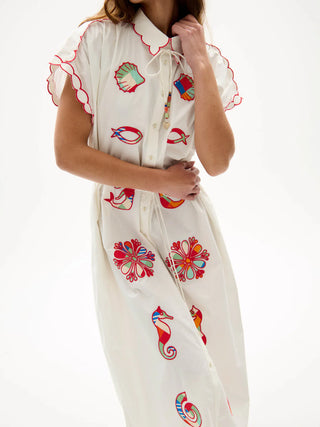 Carolina K Valerie Dress, Off White