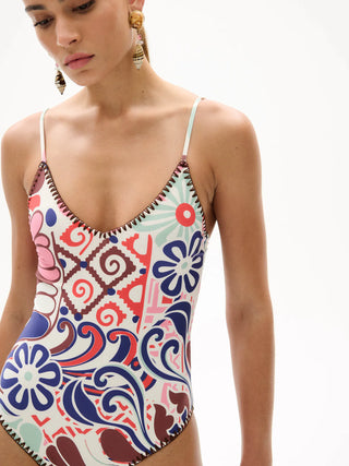 Carolina K Marietta One Piece Swimsuit, Punta Print