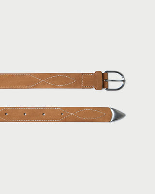 Loeffler Randall Stanton Western Skinny Belt, Toffee