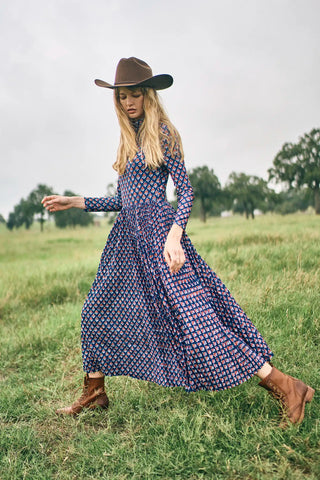 Hunter Bell Sabine Dress, Autumn Fleur Navy