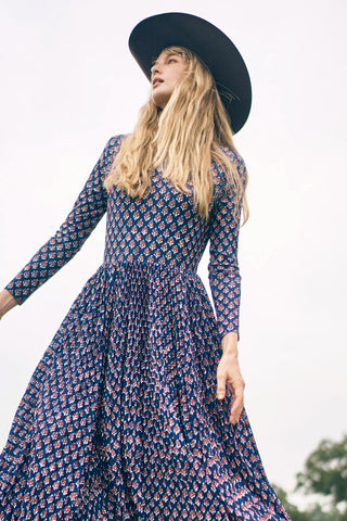 Hunter Bell Sabine Dress, Autumn Fleur Navy