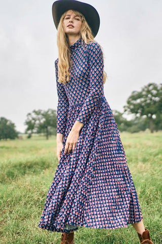 Hunter Bell Sabine Dress, Autumn Fleur Navy
