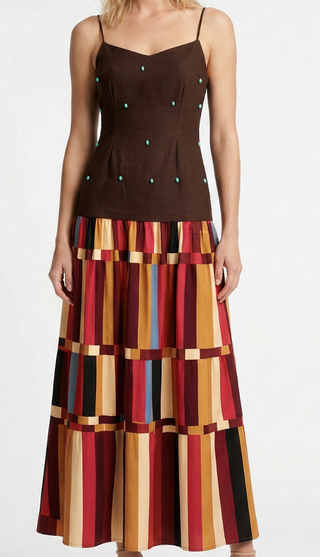 Anna Cate Henry Midi, Autumn Stripe