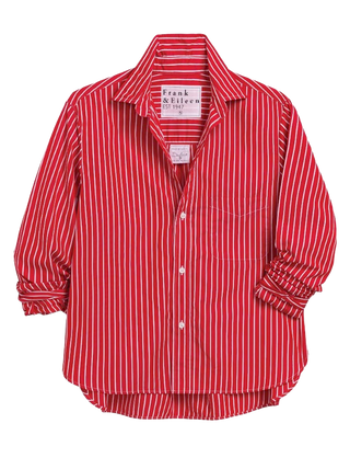 Frank & Eileen Untuckable Button-Up Shirt, Red Stripe