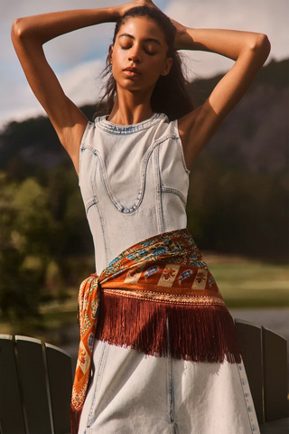 Hunter Bell Sedona Dress, Washed Blue