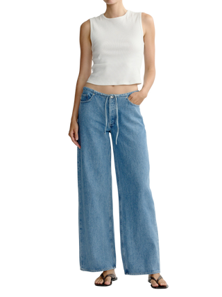 DL1961 Sienna Low Slung Wide Leg Relaxed 31", River Aura