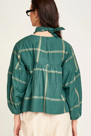 Mirth Silverton Blouse, Mallard Plaid