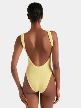 Hunza G Square Neck Swimsuit, Butter