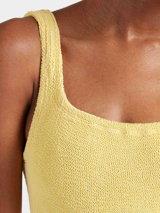 Hunza G Square Neck Swimsuit, Butter
