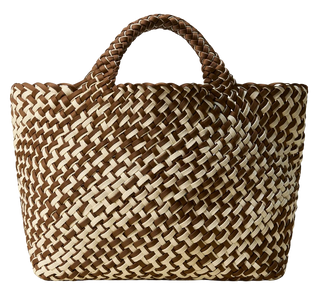 Naghedi St. Barths Medium Double Weave Tote, Carmel