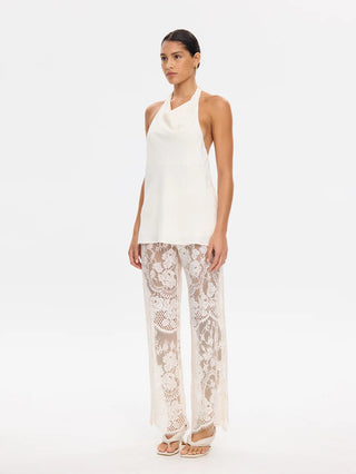 Kivari Arabella Halter Top, Cream