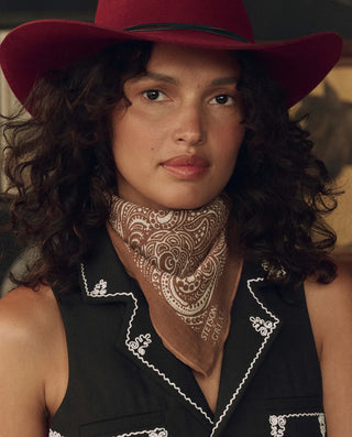 The Great The Stetson Western Paisley Scarf, Rust