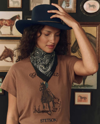 The Great The Stetson Western Paisley Scarf, Black
