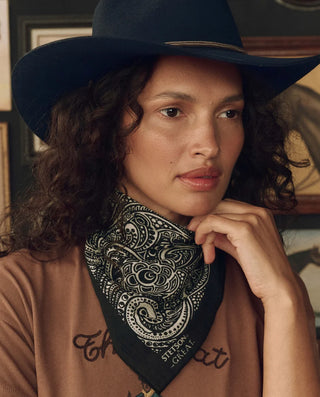 The Great The Stetson Western Paisley Scarf, Black