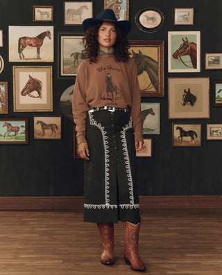 The Great The College Stetson Graphic Sweatshirt, Tobacco
