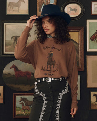 The Great The College Stetson Graphic Sweatshirt, Tobacco