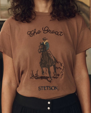 The Great Stetson Graphic The Boxy Crew, Tobacco