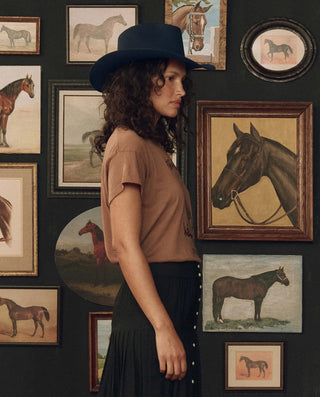 The Great Stetson Graphic The Boxy Crew, Tobacco