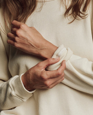The Great The Fleece Rookie Sweatshirt, Washed White