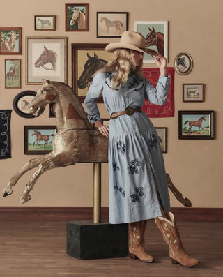 The Great x Stetson Cowboy Boot, Tan Floral