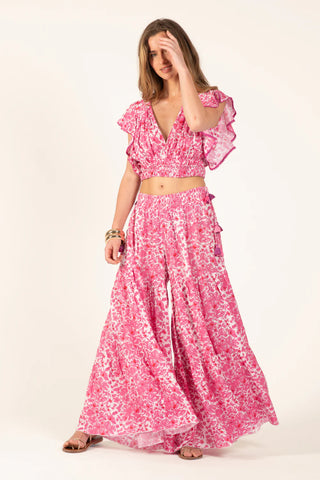 Poupette St Barth Soledad Pants, Pink Aquaflora