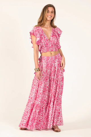Poupette St Barth Soledad Pants, Pink Aquaflora