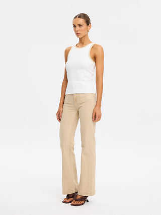 Kivari Tallulah Spliced Tank, Ivory Tan