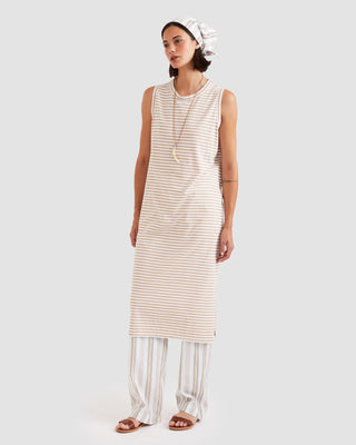 Kule The Tank Dress, Khaki White