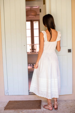 Marea Frida Dress, Shell Schiffli