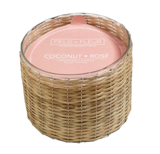 Field + Fleur 3 Wick Candle, Coconut Rose