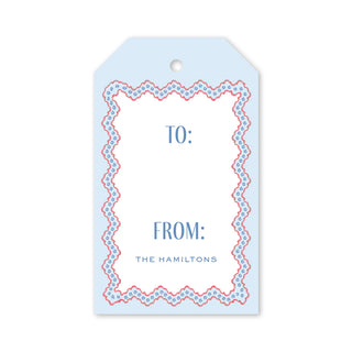 Dogwood Hill Gift Tags, Lamia Damask Blue