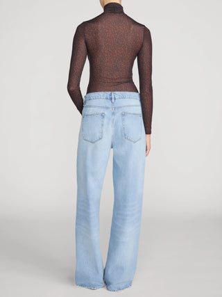 Frame The Hosiery Top, Dark Leopard Multi