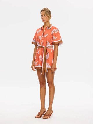 Kivari Ezra Playsuit, Coral