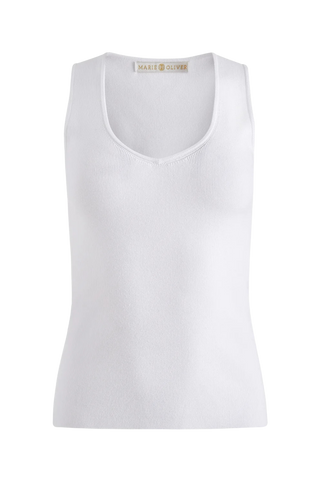 Marie Oliver Miranda Tank, Cool White