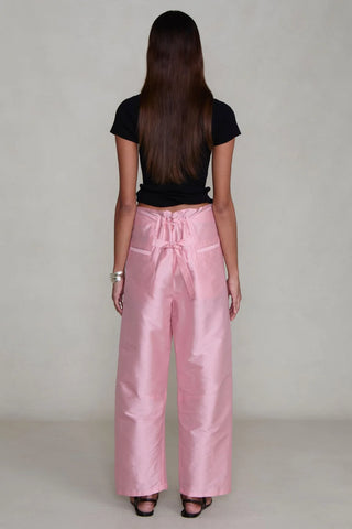 Chan Luu Techno Taffeta Barrel Pant, Rose