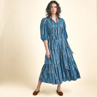 Pink Chicken Pintuck Indira Dress, Balsam Dewdrop