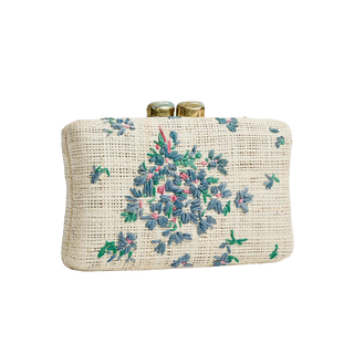 D. Porthault x Pamela Munson Clutch, Violettes