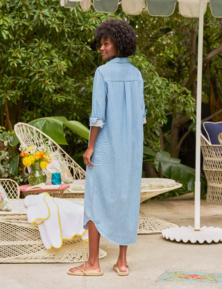 Frank & Eileen Maxi Shirtdress, Classic Blue