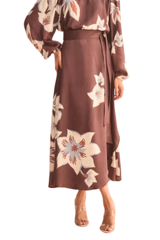 Omika Nalini Wrap Skirt, Adrienne Ganache