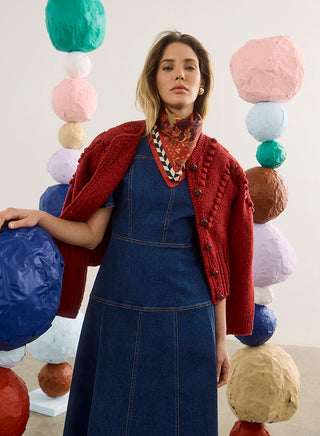 TS Hunter Bell Bobble Sweater, Maroon