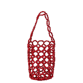 Hat Attack Isla Beaded Mini Bag, Red