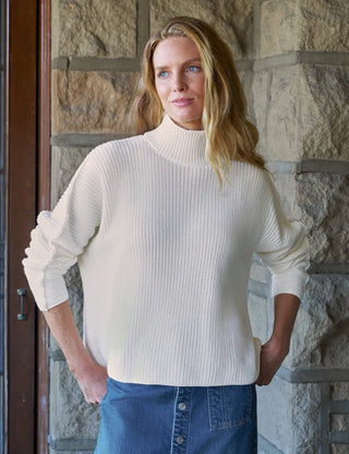 Frank & Eileen Montecito Turtleneck Sweater, Ivory