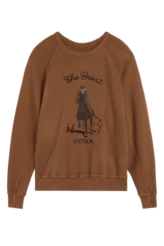 The Great The College Stetson Graphic Sweatshirt, Tobacco