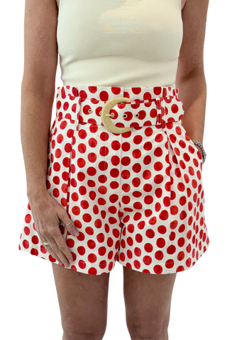 Cara Cara Palmer Shorts, Celeste Red Spot