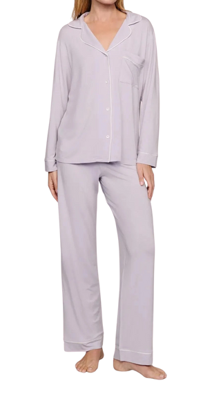 Eberjey Gisele Long PJ Set, Thistle Ivory