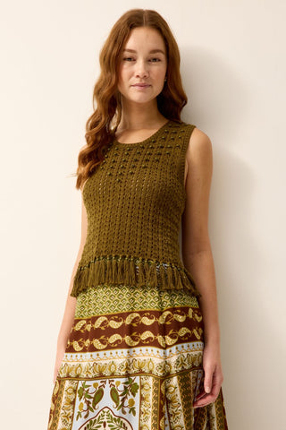 Marie Oliver Collins Tank, Juniper Green