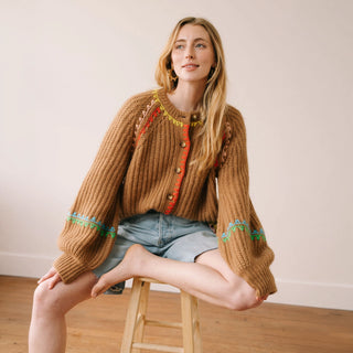 Sunshine Tienda Maple Cardigan, Brown Sugar